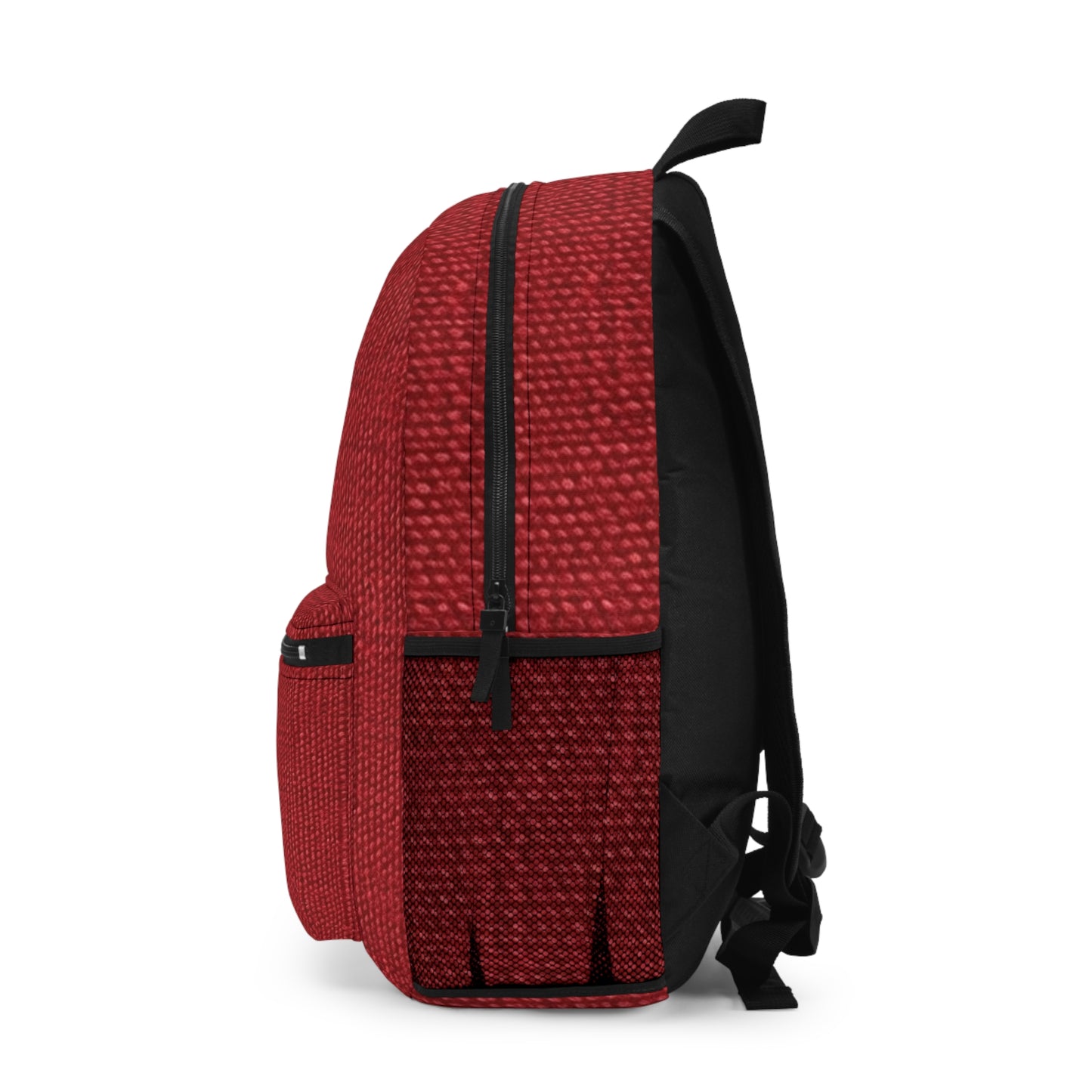 Rojo rubí atrevido: estilo apasionante de tela inspirado en la mezclilla - Mochila