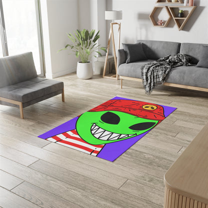 Alien Character Cartoon Big Smile Dobby Rug