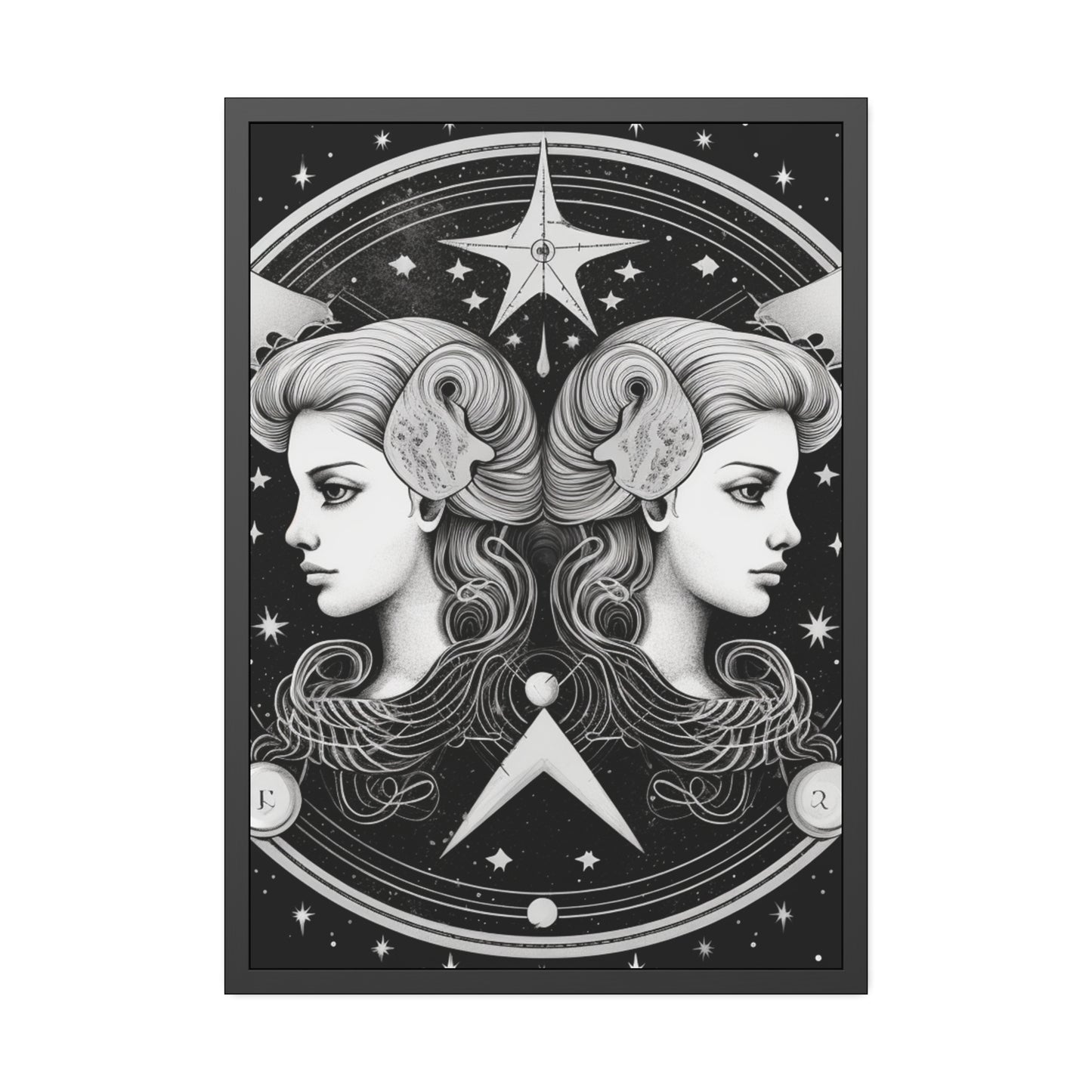 Gemini Zodiac - Framed Paper Posters