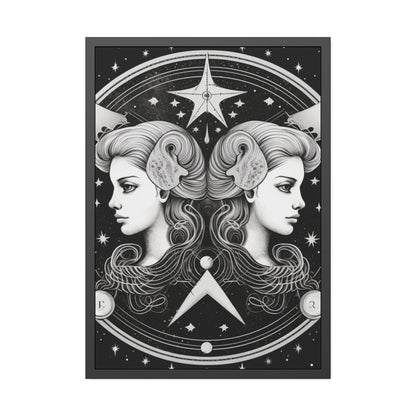 Gemini Zodiac - Framed Paper Posters