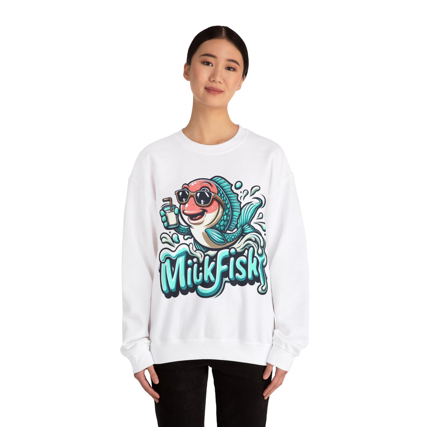 Milkfish, Funny Gift, Unisex Heavy Blend™ Crewneck Sweatshirt