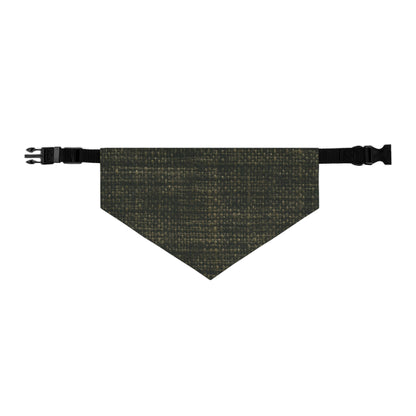 Sophisticated Seamless Texture - Black Denim-Inspired Fabric - Pet Bandana Collar