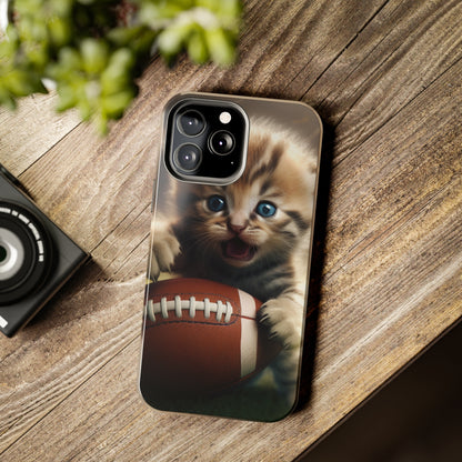 Football Kitten Touchdown: el juego deportivo ganador de Tabby - Estuches resistentes para teléfonos