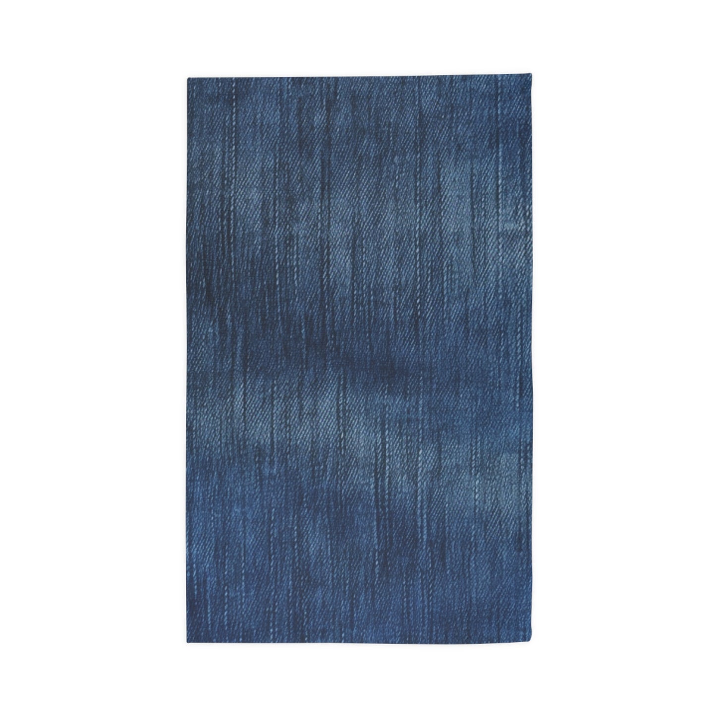 Indigo Splash: Washed Denim Reverie in Deep Blue - Dobby Rug