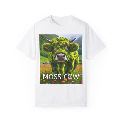 Moss Cow, Travel Gift, Unisex Garment-Dyed T-shirt