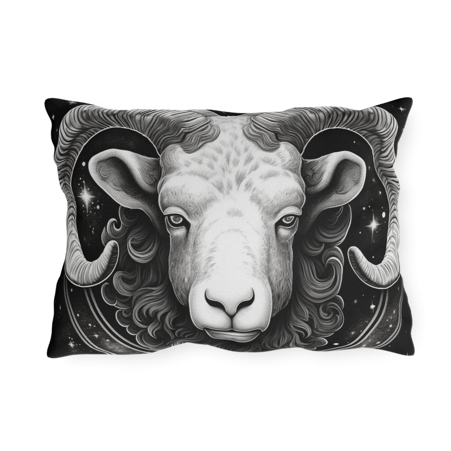 Almohada para exterior Aries Zodiac resistente a los rayos UV, resistente al agua, poliéster hilado 