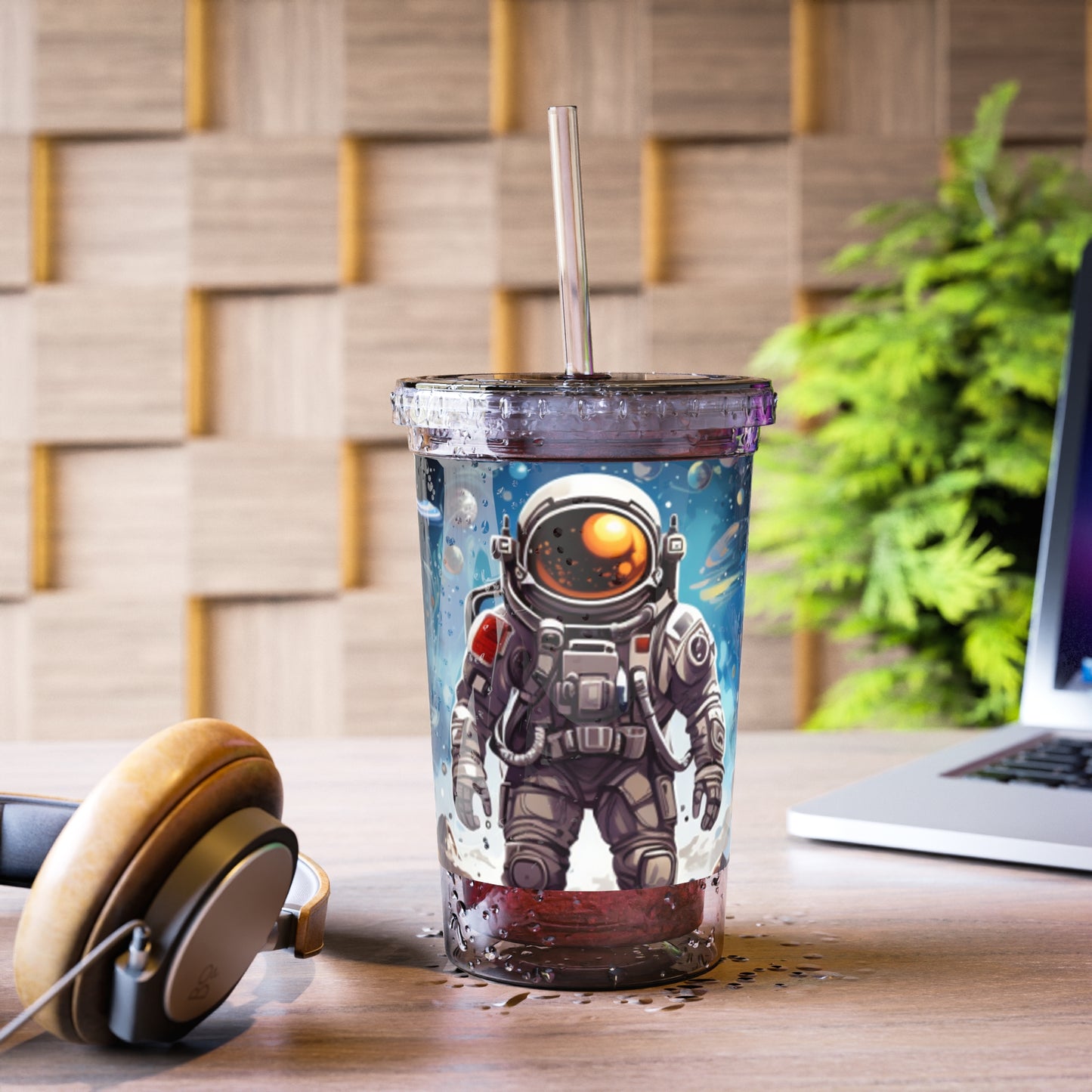 Galactic Voyage: Astronaut Journey in Celestial Star Cosmic Exploration - Suave Acrylic Cup