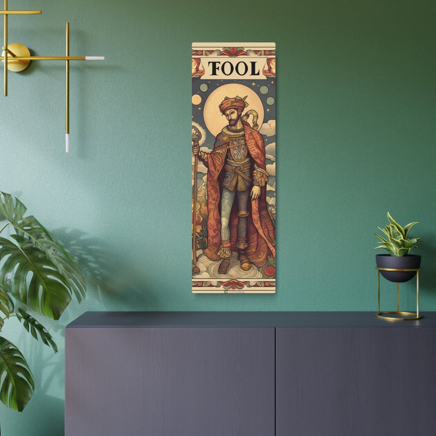 Expressive Tarot - 'The Fool' Card Artistic Reading Symbol - Metal Art Sign