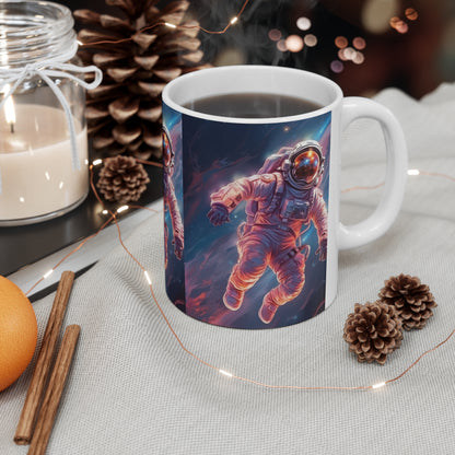 Astronaut Outer Space - Galaxy Starfield - Ceramic Mug 11oz