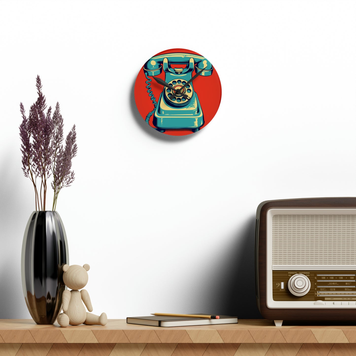 Telephone Acrylic Wall Clock