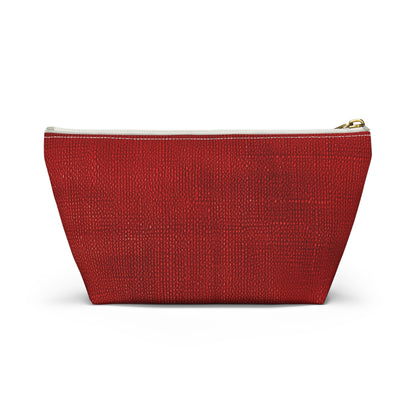 Juicy Red Berry Blast: Denim Fabric Inspired Design - Accessory Pouch w T-bottom