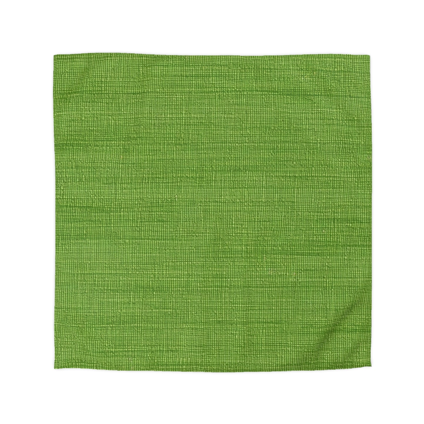 Olive Green Denim-Style: Seamless, Textured Fabric - Microfiber Duvet Cover