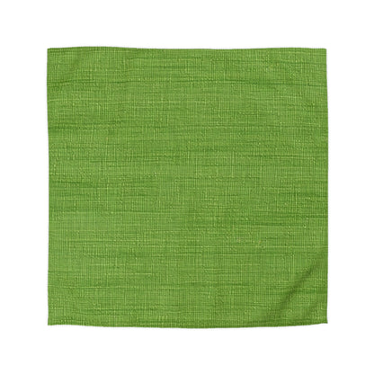 Olive Green Denim-Style: Seamless, Textured Fabric - Microfiber Duvet Cover