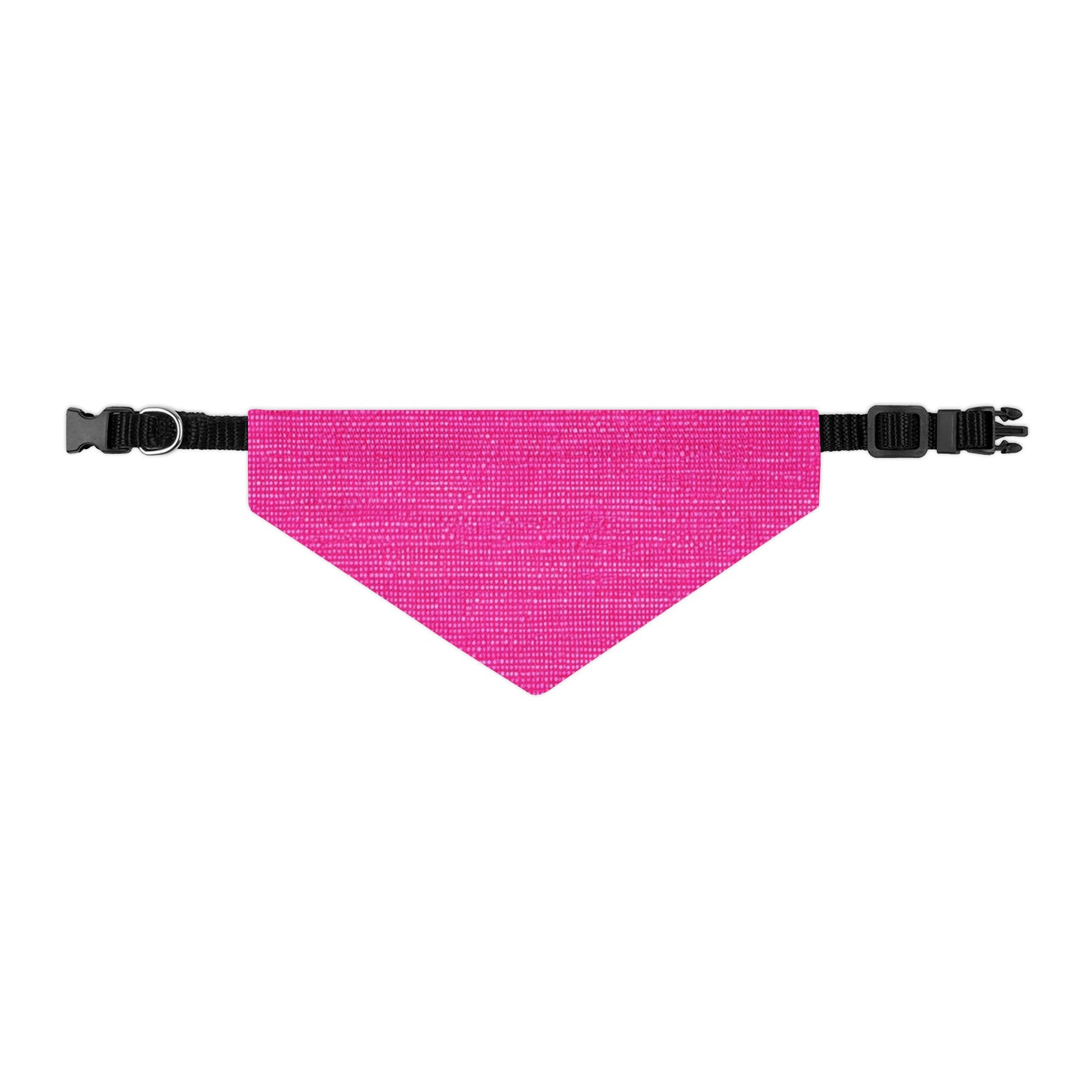 Hot Neon Pink Doll Like: Denim-Inspired, Bold & Bright Fabric - Dog & Pet Bandana Collar