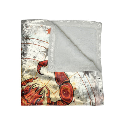 Prickly Scorpio Astrology - Sharp Zodiac Scorpion Celestial Horoscope - Crushed Velvet Blanket