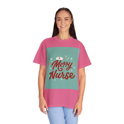 Merry Nurse, Christmas 2023 - Unisex Garment-Dyed T-shirt