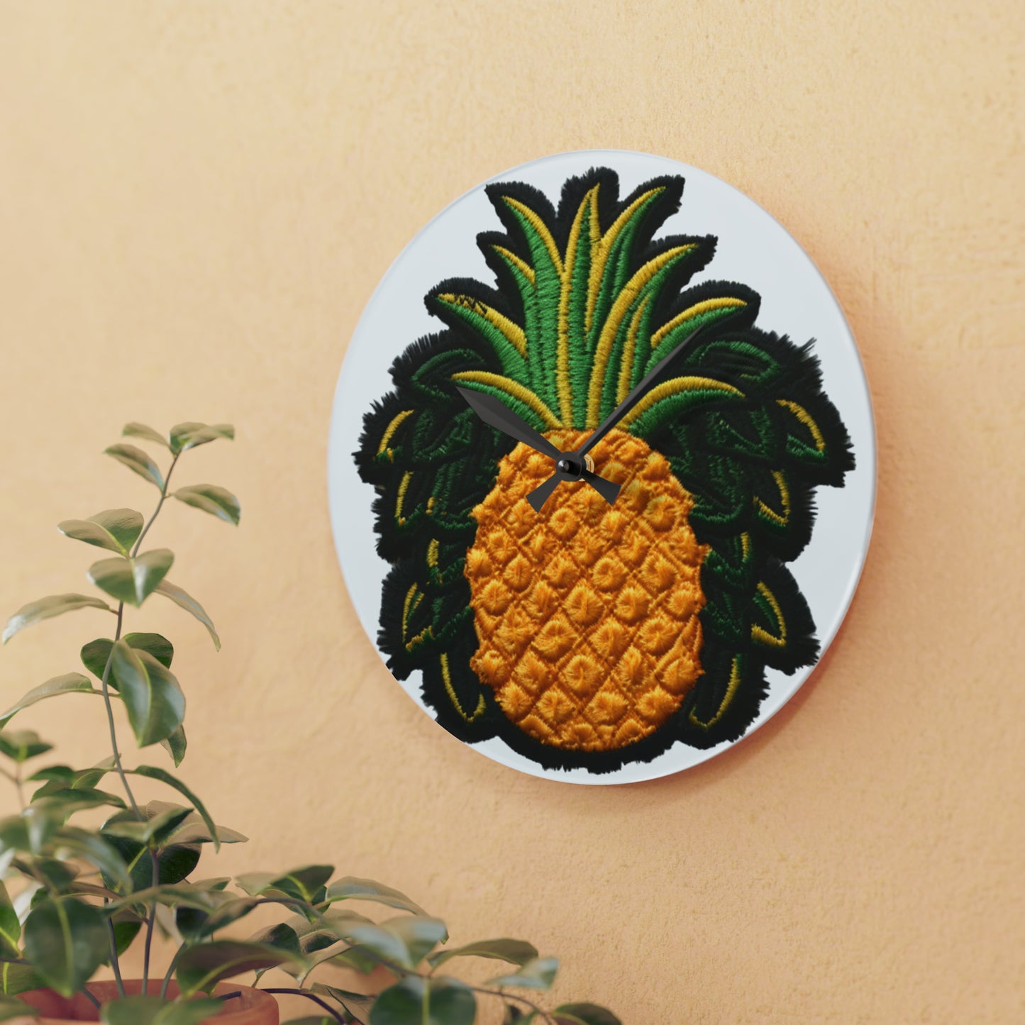 Pineapple - Acrylic Wall Clock