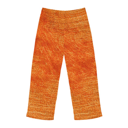 Burnt Orange/Rust: Denim-Inspired Autumn Fall Color Fabric - Men's Pajama Pants (AOP)