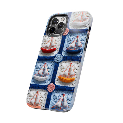 Crochet Boat Ship Sea Vessel Ocean Beach Travel Yacht Design - Tough Phone Cases