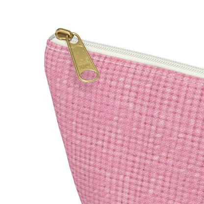 Pastel Rose Pink: Denim-Inspired, Refreshing Fabric Design - Accessory Pouch w T-bottom