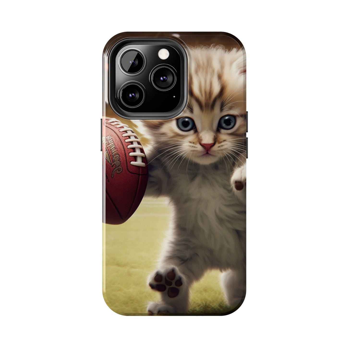 Football Kitty Fantasy: Feline Cat American Sport Quarterback - Tough Phone Cases