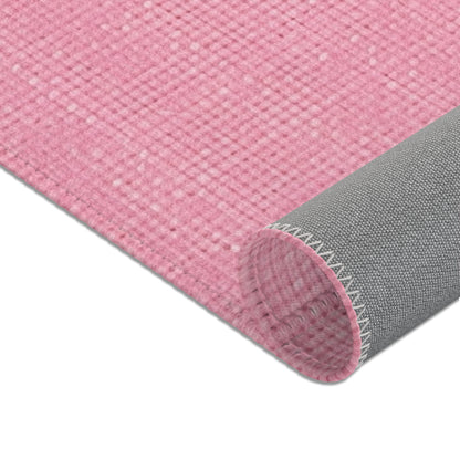 Pastel Rose Pink: Denim-Inspired, Refreshing Fabric Design - Area Rugs