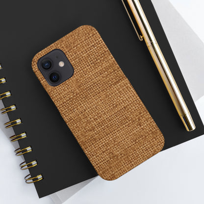 Light Chocolate: Denim-Inspired Elegant Fabric - Tough Phone Cases