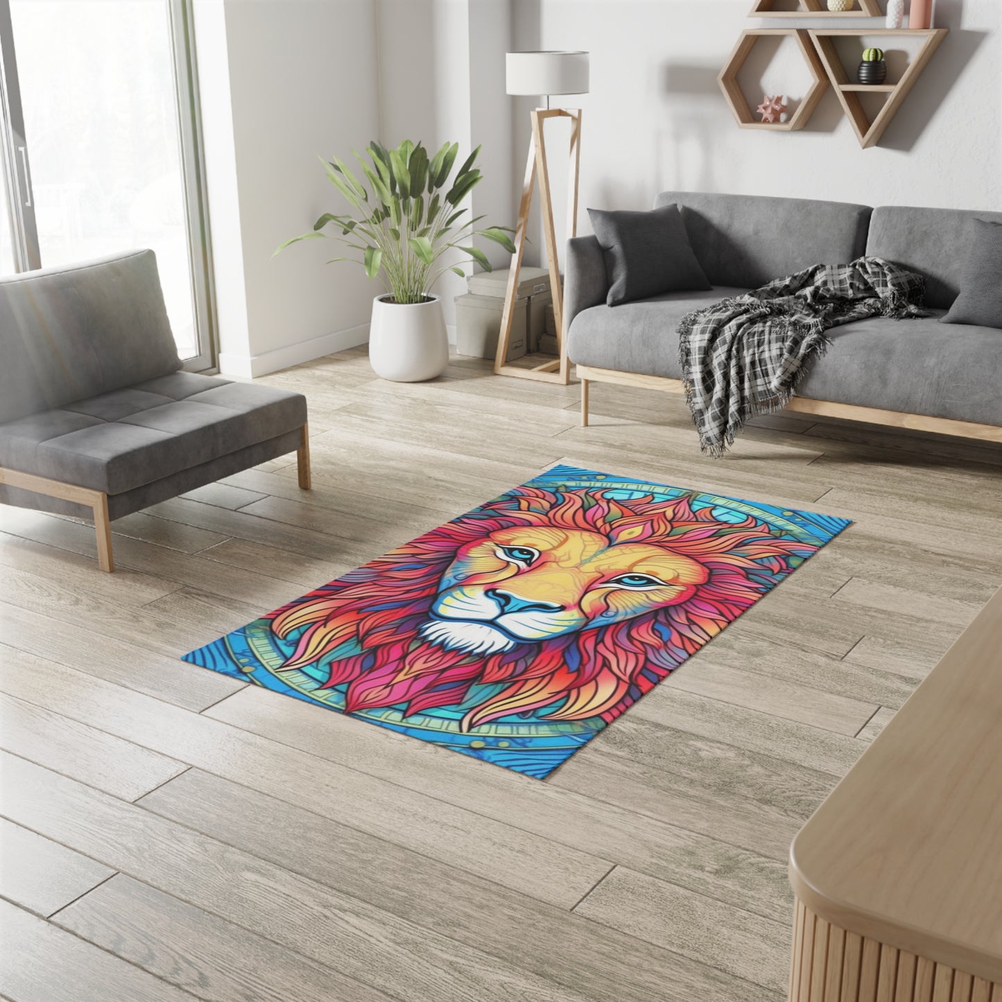 Astrological Leo - Cosmic Zodiac Constellation, Lion Symbol Art - Dobby Rug