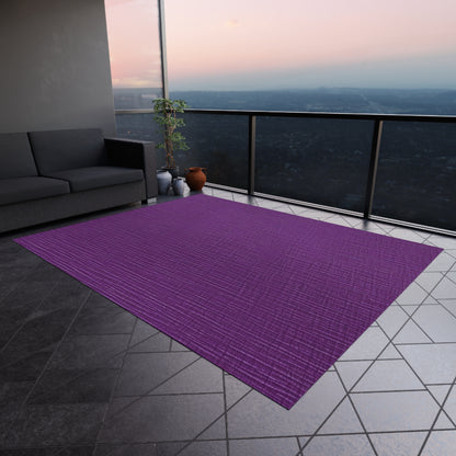 Violet/Plum/Purple: Denim-Inspired Luxurious Fabric - Outdoor Rug