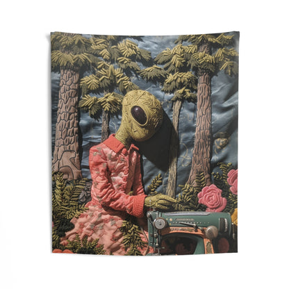 Alien Sewing Embroider, Sew Machine, Indoor Wall Tapestries