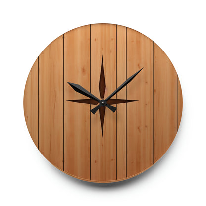 Reloj de pared acrílico de madera clásico 