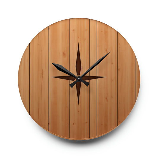 Classic Wood Acrylic Wall Clock