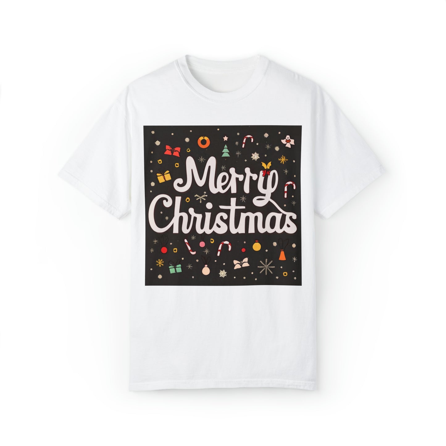 Merry Christmas Retro - Unisex Garment-Dyed T-shirt