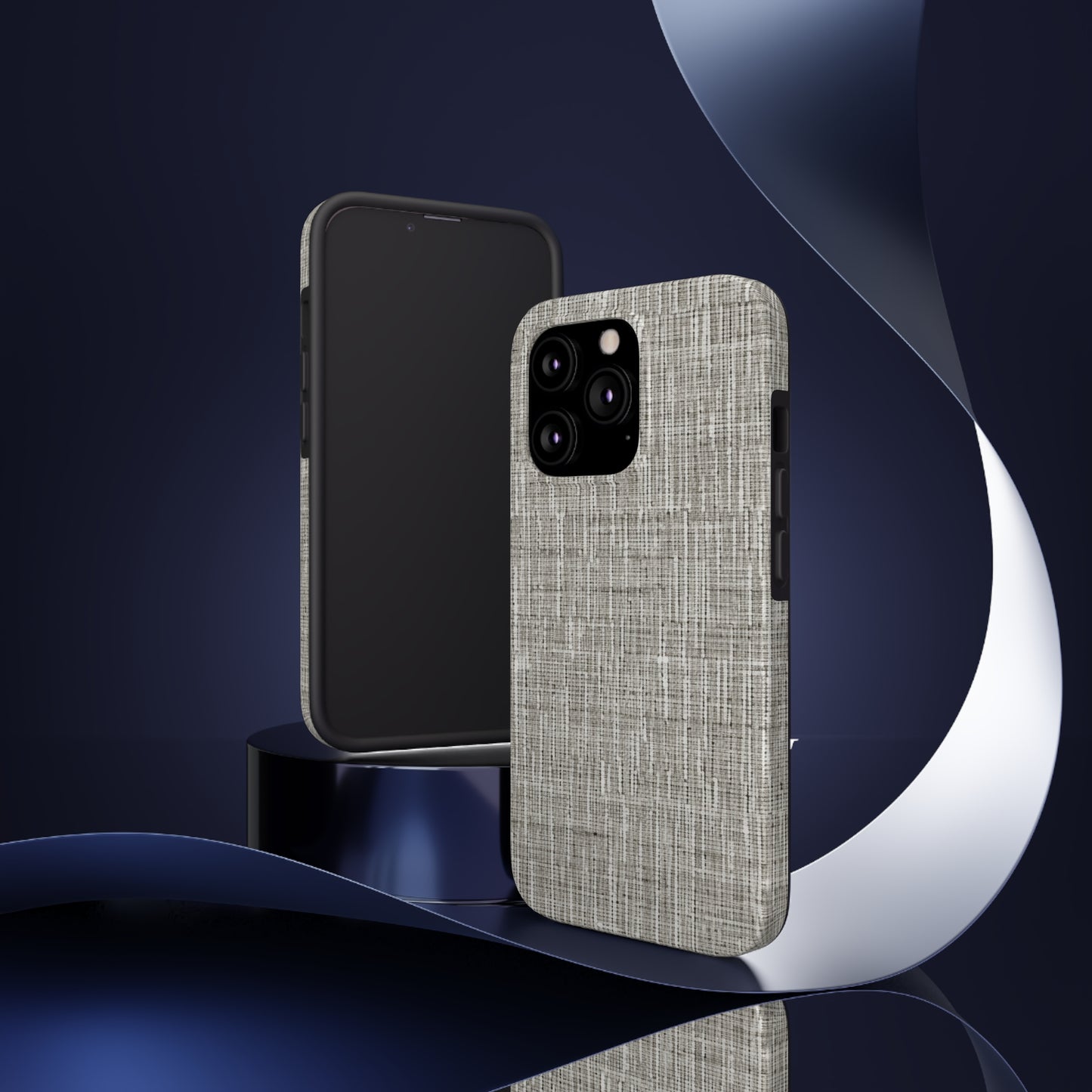 Silver Grey: Denim-Inspired, Contemporary Fabric Design - Tough Phone Cases