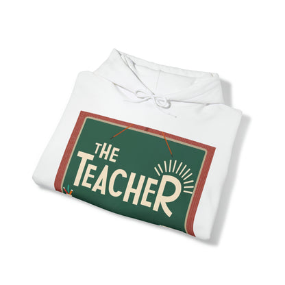 The Teacher Retro Blackboard Teacher Chalk Classroom Gift - Sudadera con capucha unisex Heavy Blend™ 