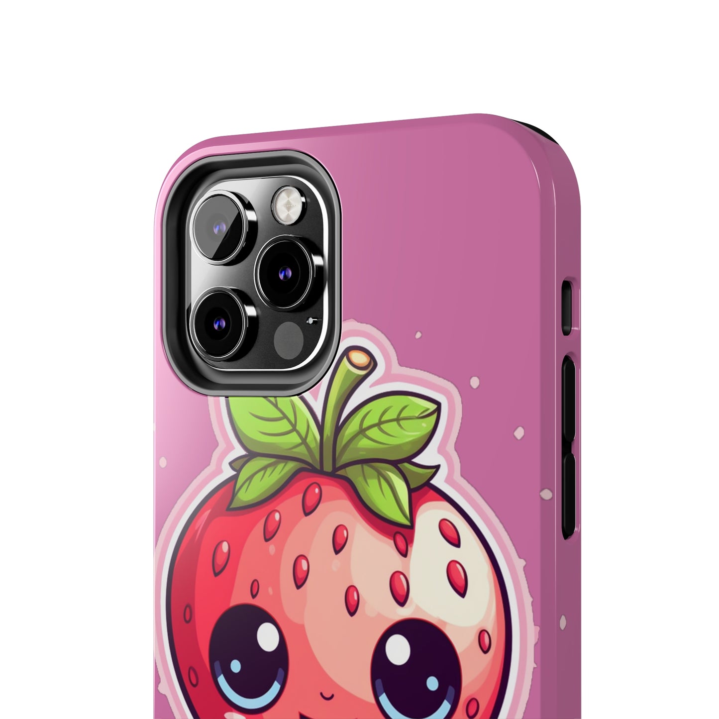 Kawaii Strawberry Adventure - Anime Classic Traditional Japanese Fruit - Otaku Artwork - Tough Phone Cases