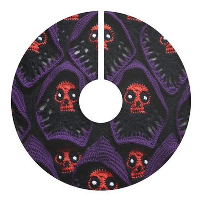 Grim Reaper Crochet Halloween Fright Scare Ghoul Fantasy Horror - Christmas Tree Skirts