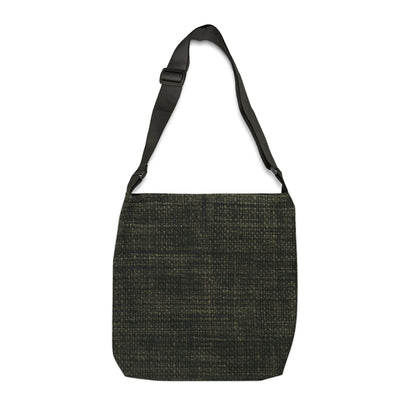 Sophisticated Seamless Texture - Black Denim-Inspired Fabric - Adjustable Tote Bag (AOP)