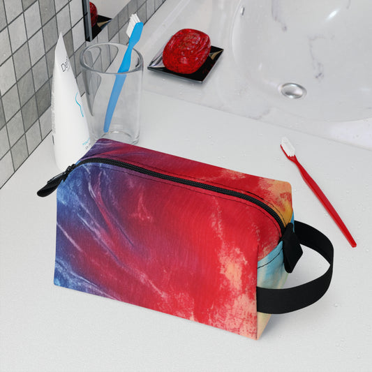 Rainbow Tie-Dye Denim: Vibrant Multi-Color, Fabric Design Spectacle - Toiletry Bag