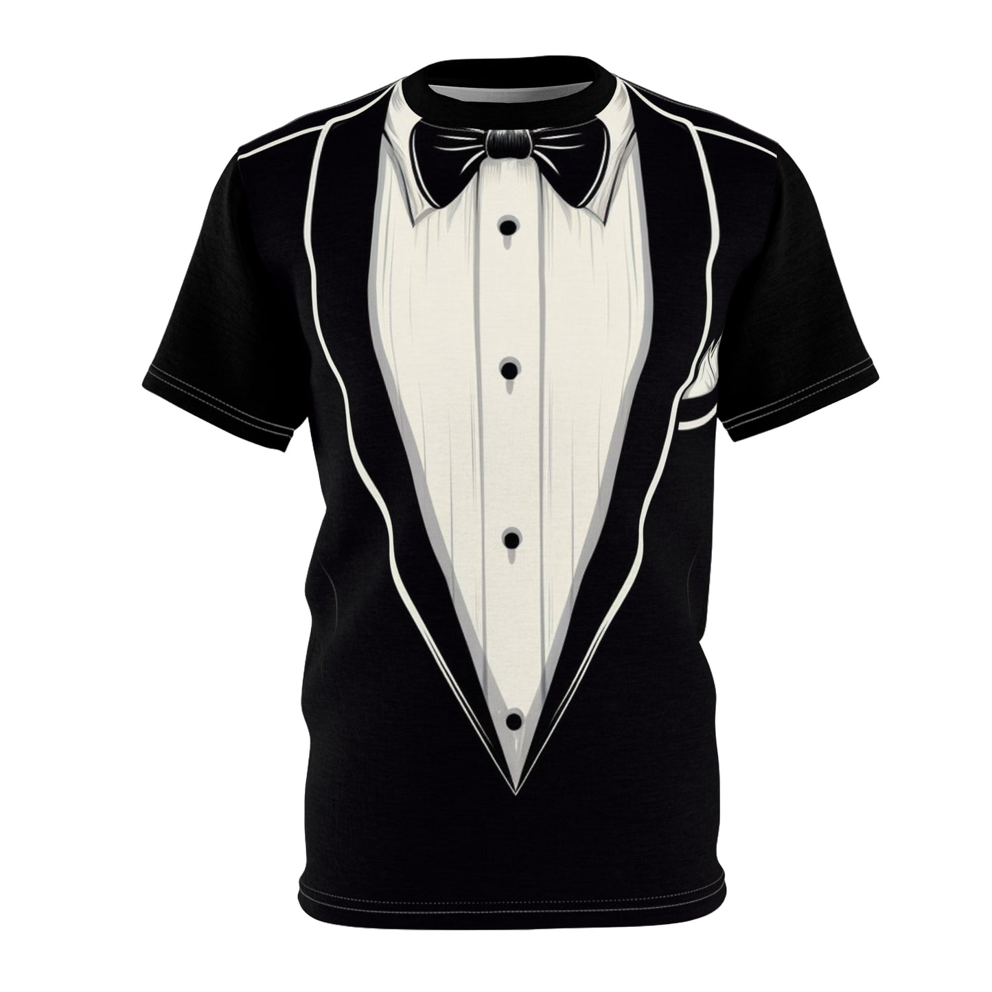 Tuxedo: Bachelorette, Hen Party, Birthday Gift - Unisex Cut & Sew Tee (AOP)