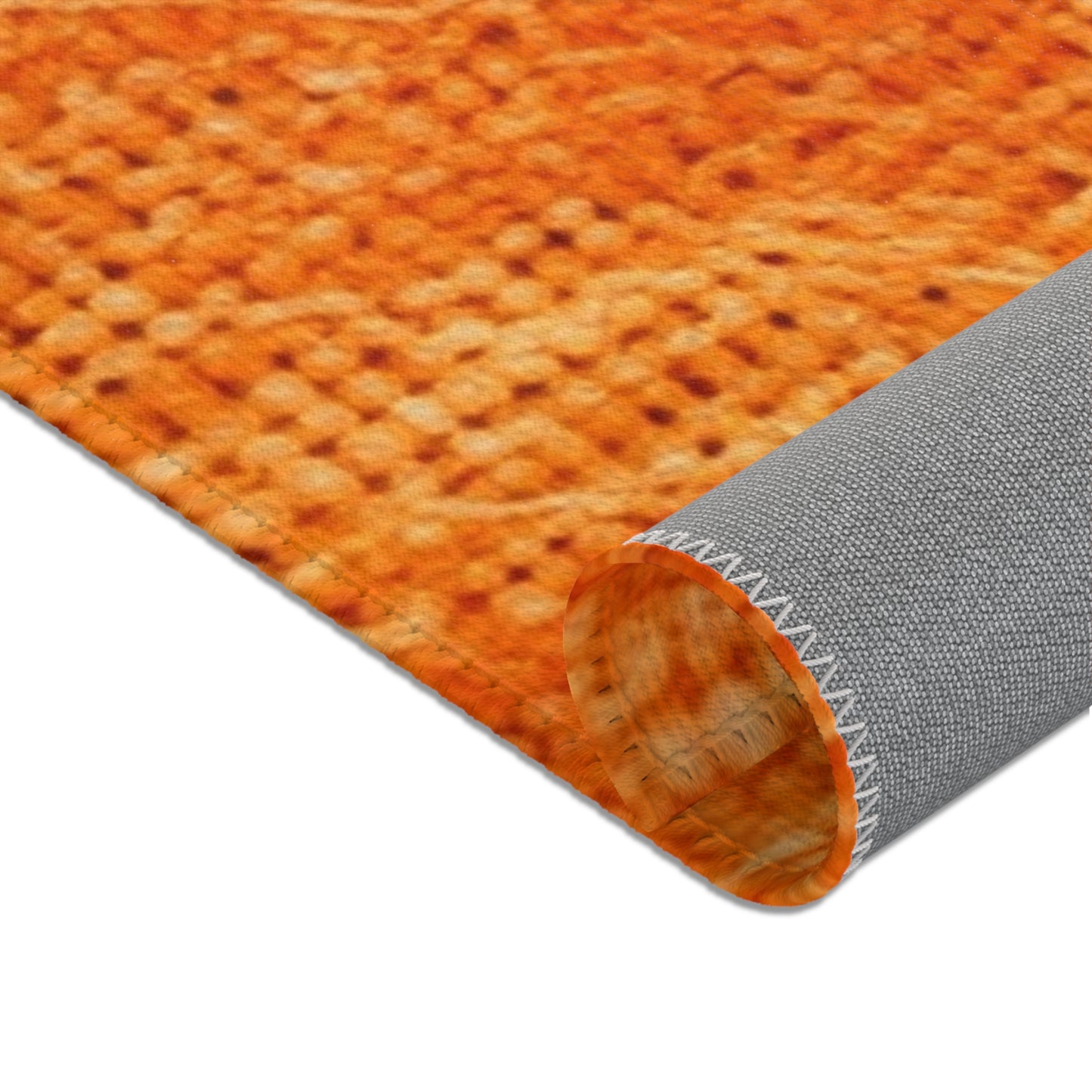 Burnt Orange/Rust: Denim-Inspired Autumn Fall Color Fabric - Area Rugs