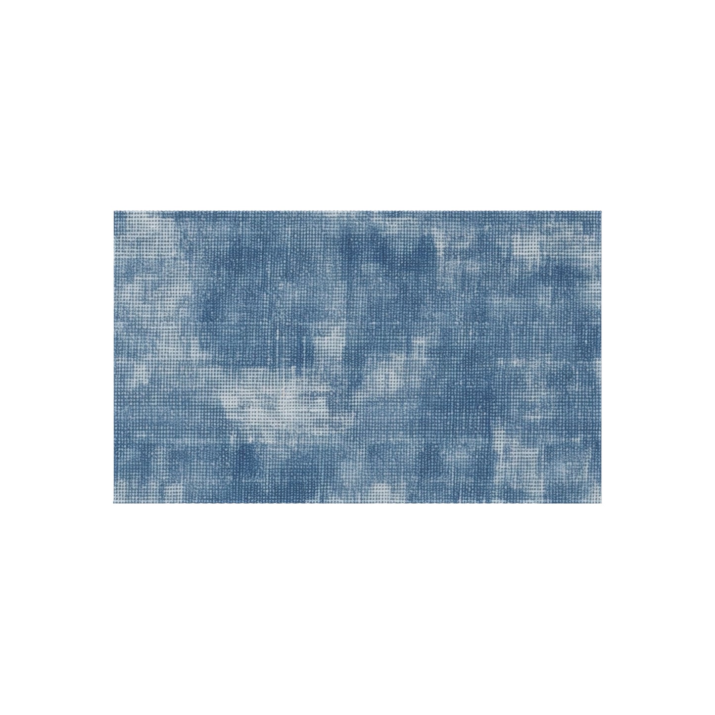 Faded Blue Washed-Out: Denim-Inspired, Style Fabric - Outdoor Rug