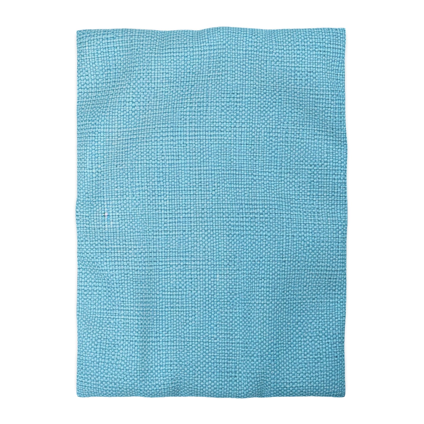 Bright Aqua Teal: Denim-Inspired Refreshing Blue Summer Fabric - Microfiber Duvet Cover