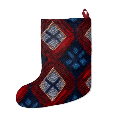 Moquette Majesty: Red & Blue Woolen Wonders - Christmas Stockings