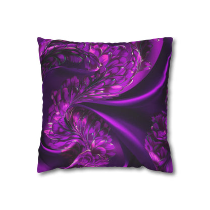 Purple Silk, Spun Polyester Square Pillowcase