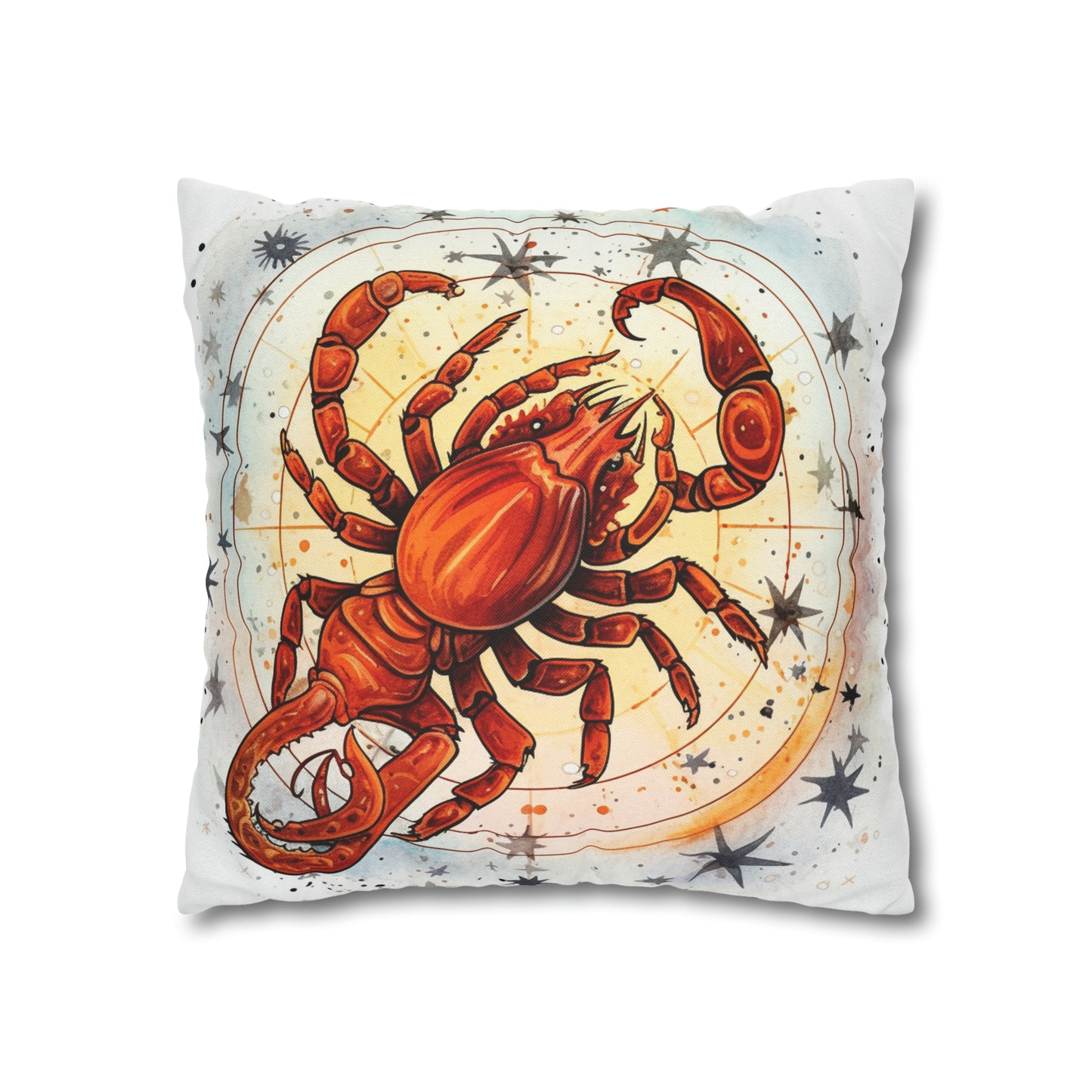 Prickly Scorpio Astrology - Sharp Zodiac Scorpion Celestial Horoscope - Spun Polyester Square Pillow Case