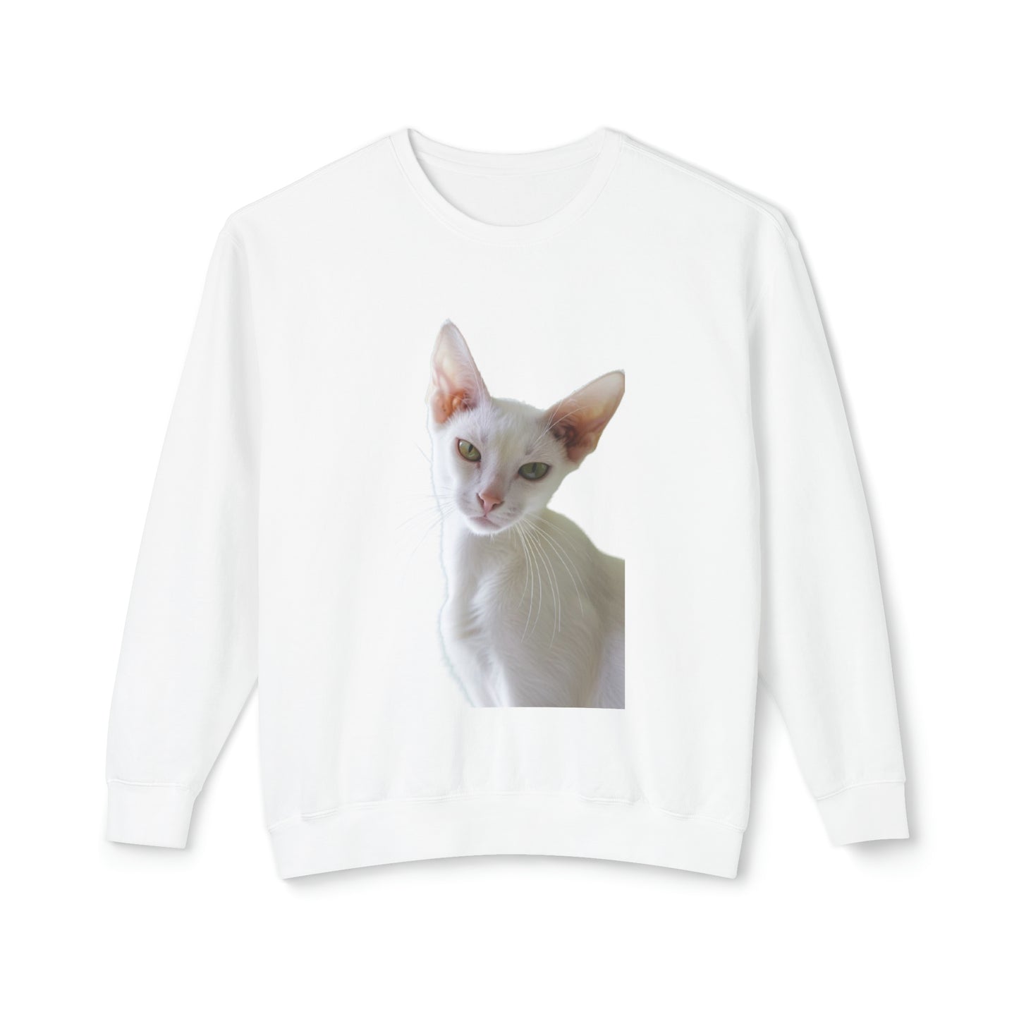 Oriental Cat Short Hair, Kitten Lover Gift, Unisex Lightweight Crewneck Sweatshirt