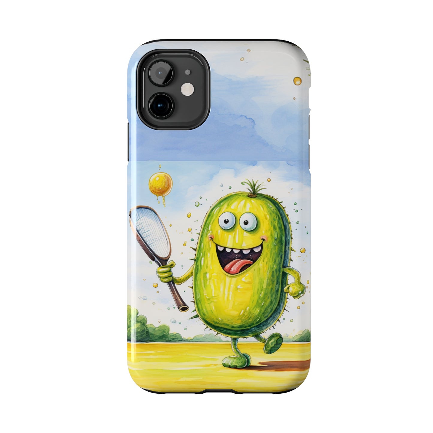 Pickleball Sport: Athletic Pickle Playing Game with Net and Paddle - Tough Phone Cases