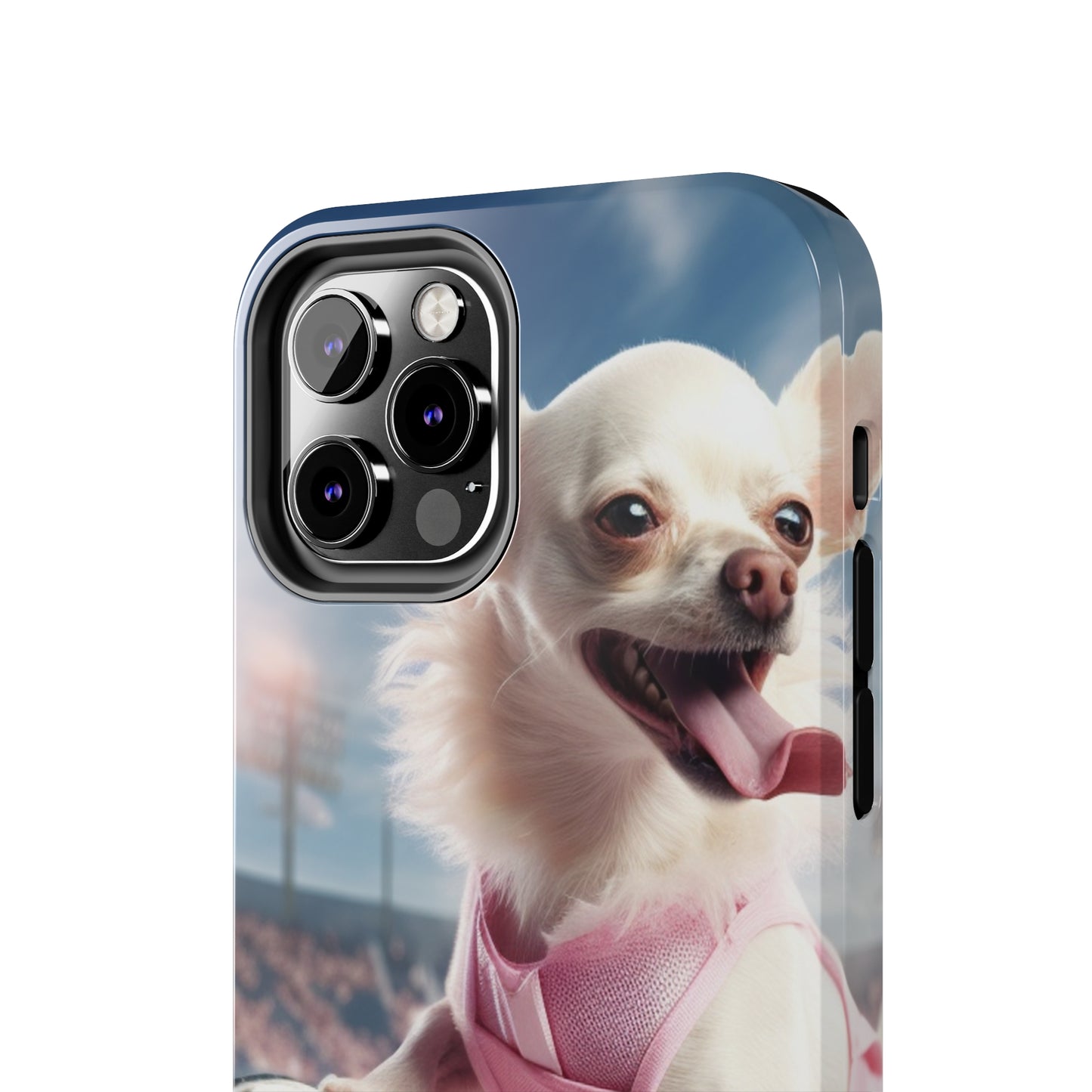 Chihuahua Tennis Ace: Dog Pink Outfit, Court Atheletic Sport Game - Tough Phone Cases