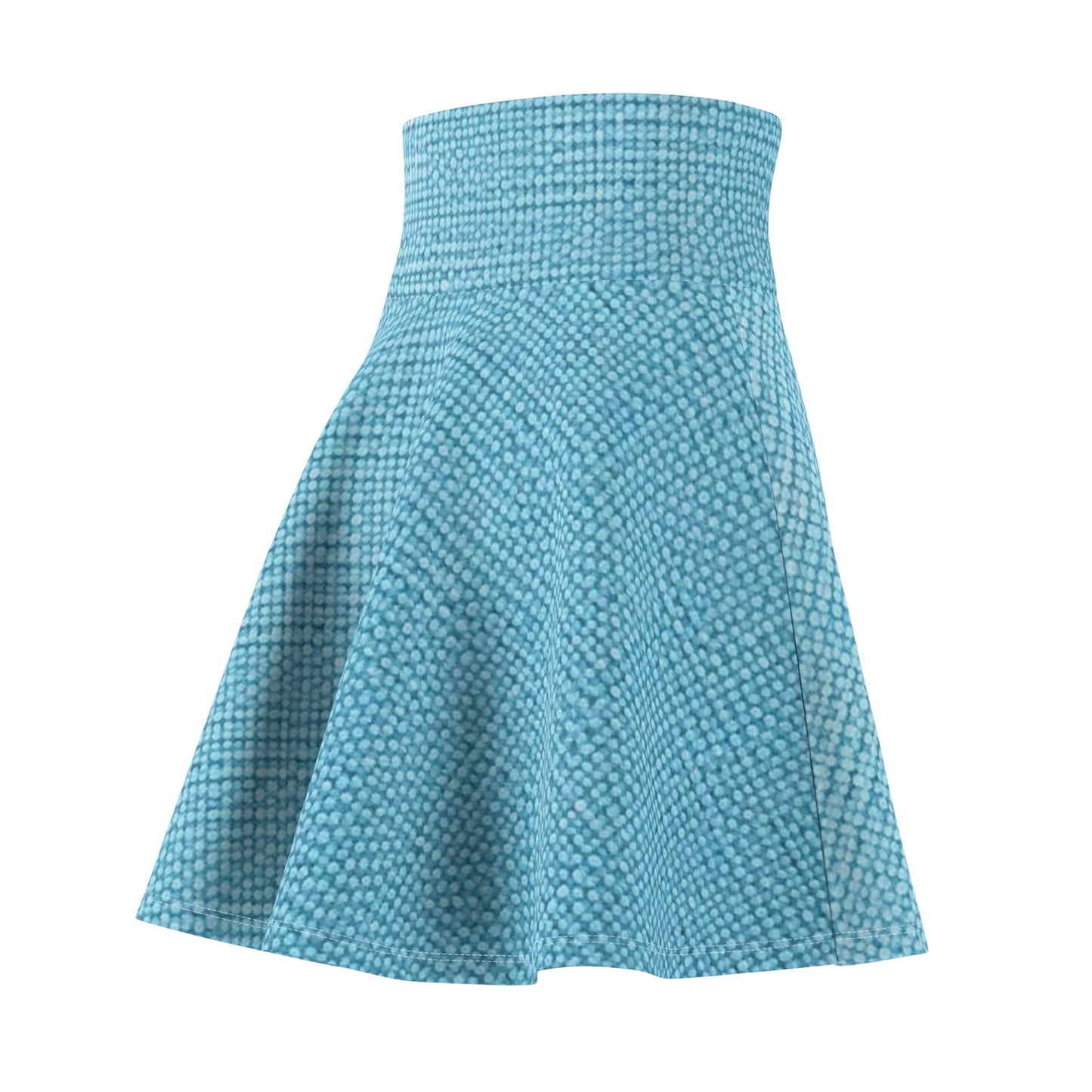 Bright Aqua Teal: Denim-Inspired Refreshing Blue Summer Fabric - Women's Skater Skirt (AOP)